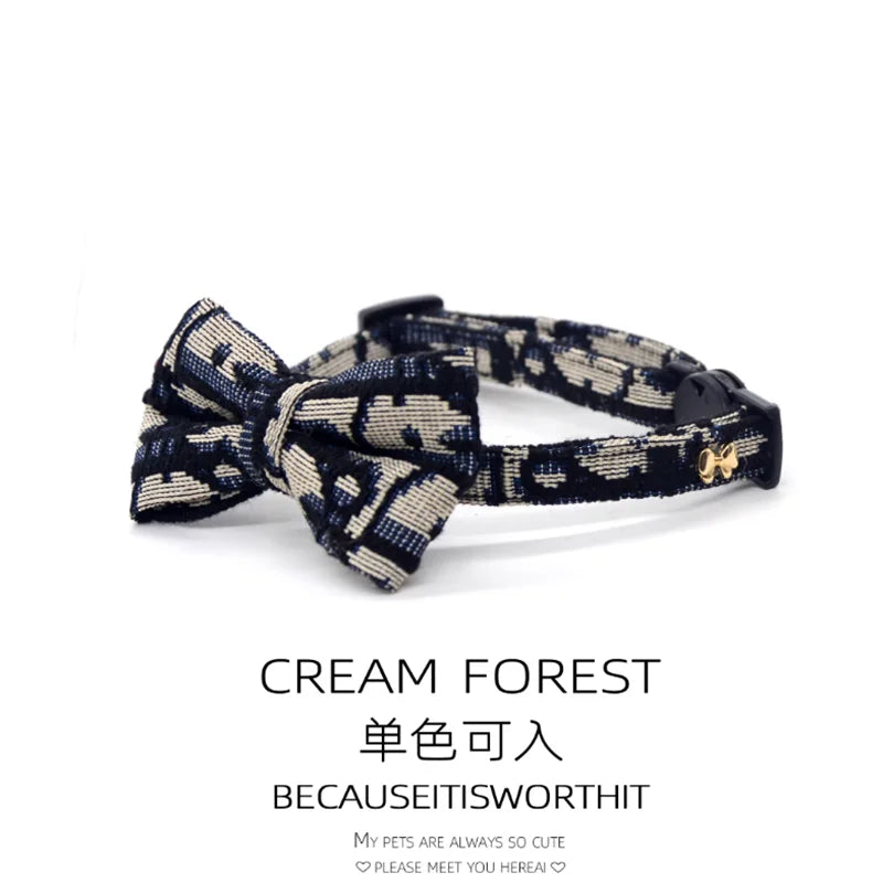 Simple Safety Buckle Bow Cat Collar and - MyPetDollar.com