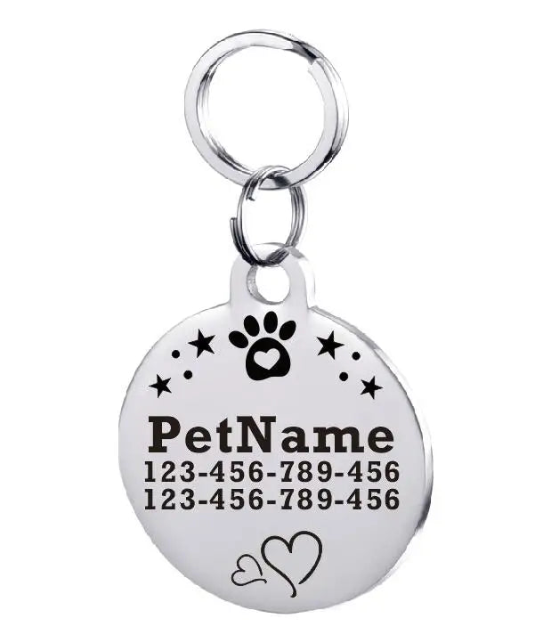 Customized Dog ID Tag Stainless Steel Pet - MyPetDollar.com