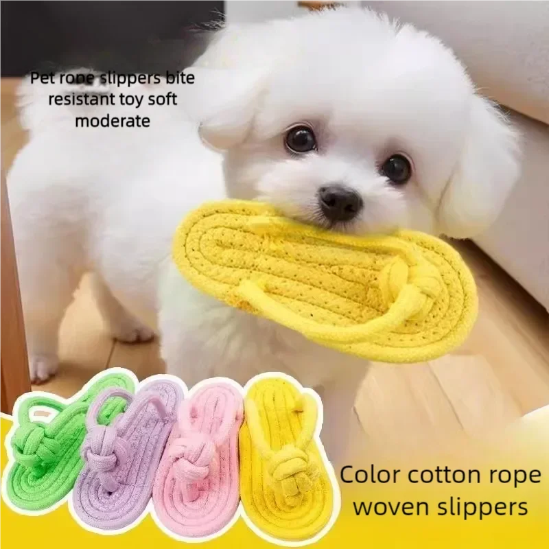 Durable Cotton Rope Slipper Knot Dog Chew - MyPetDollar.com