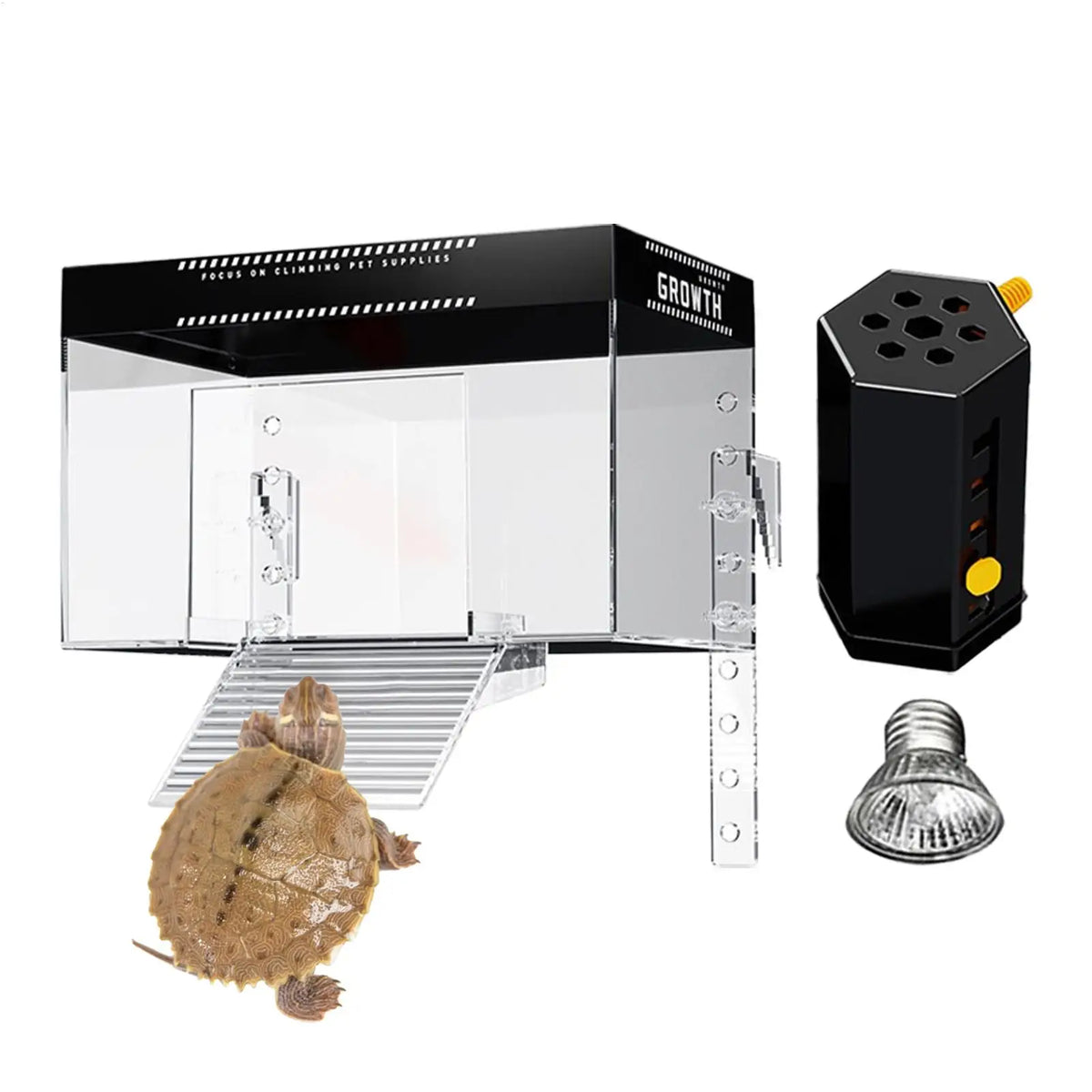 Pet Turtle Tank Basking Dock with Lid - MyPetDollar.com