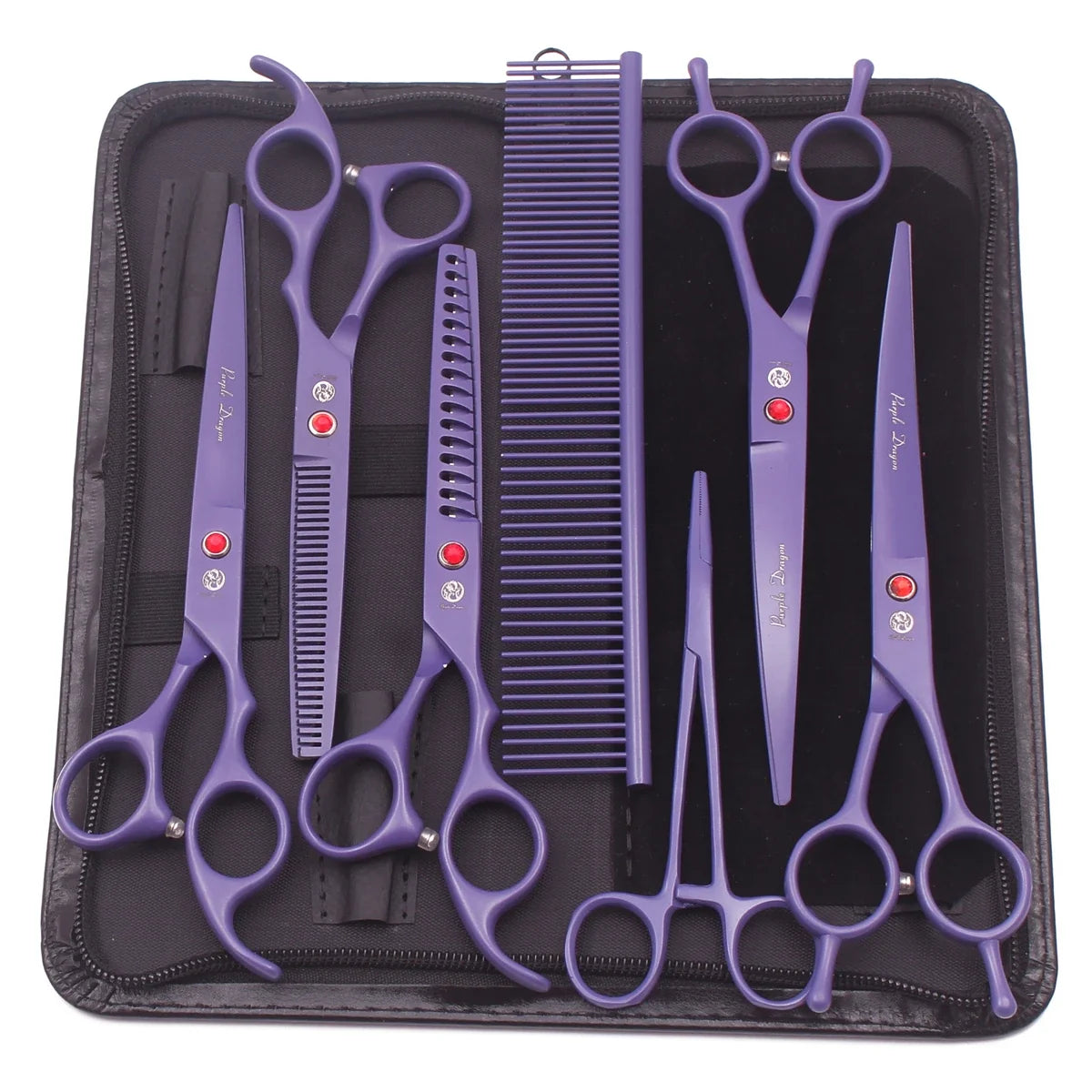 Purple Dragon Dog Grooming Scissors Kit 7" - MyPetDollar.com