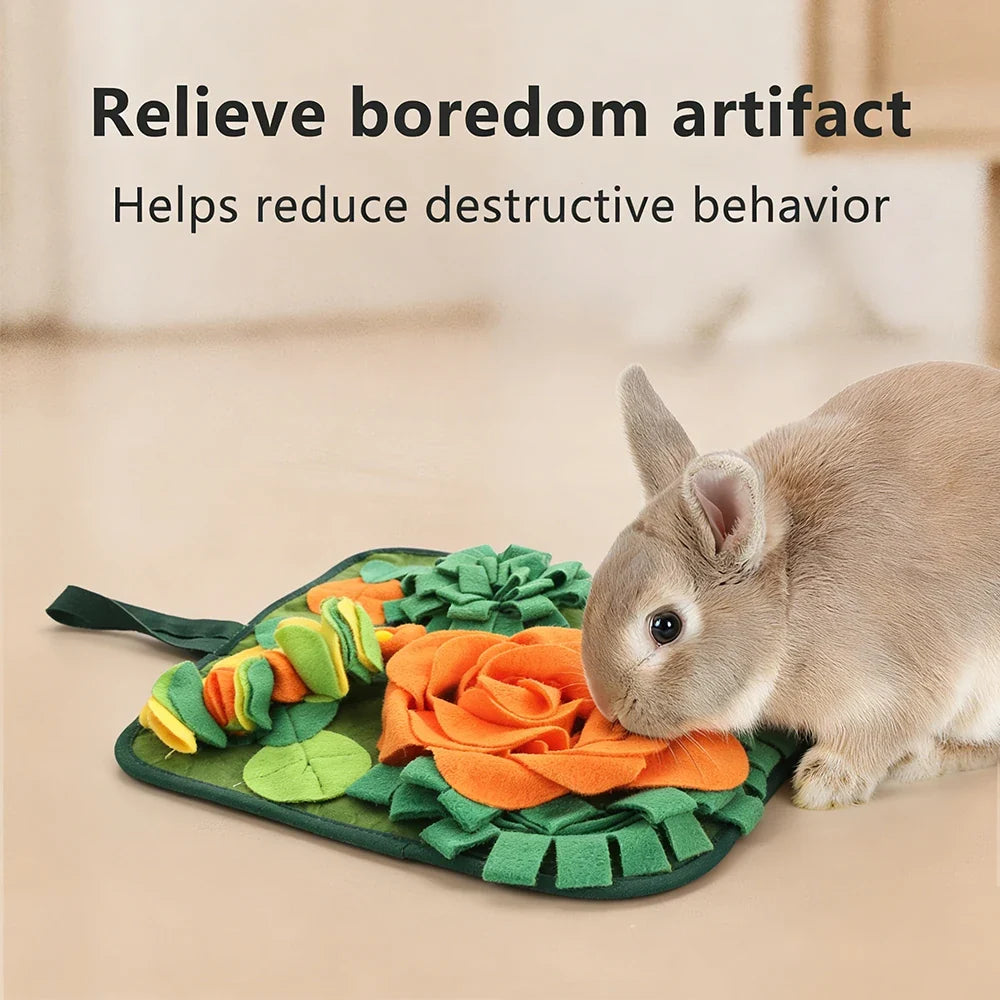 Rabbit Pet Snuffle Pad for Small Animals Dogs Puzzle Toy (2 colors) – view 2
