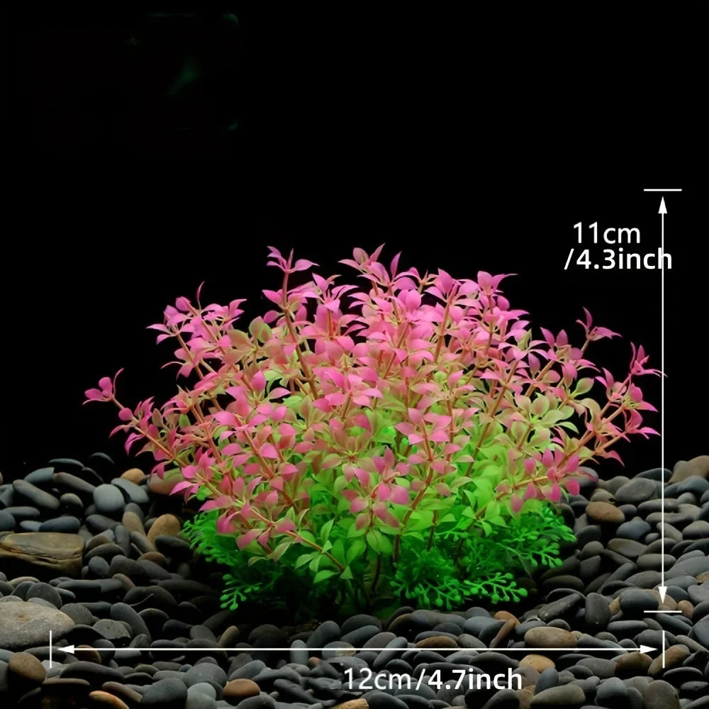 Aquarium Fish Tank Decoration Artificial Plastic Plants – 6 Colors
