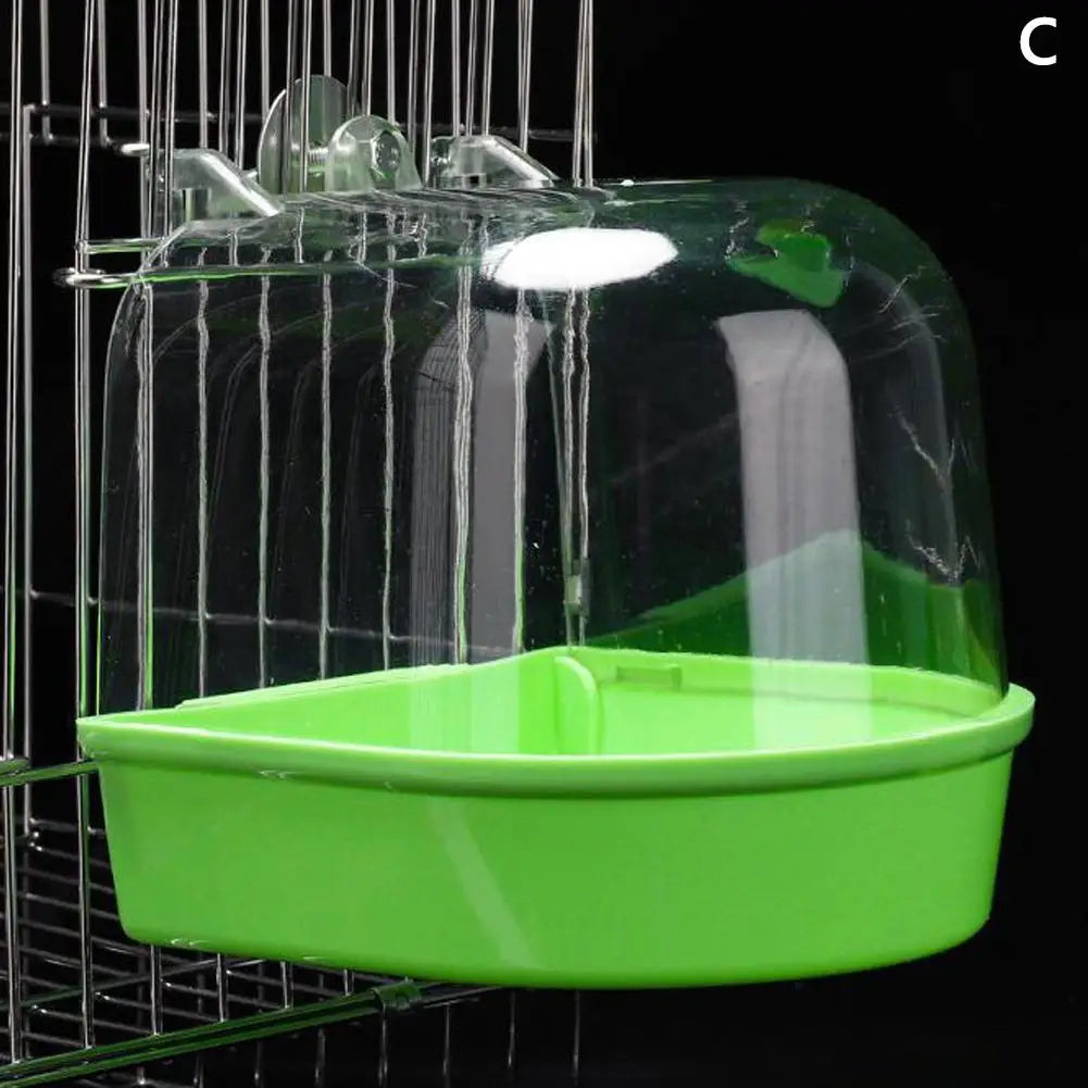 Clear Hanging Bird Bath for Enclosure – 4 Colors