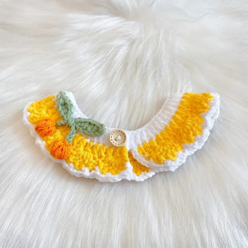 Crochet Pet Collar Cat Scarf Dog Scarf Cute - MyPetDollar.com