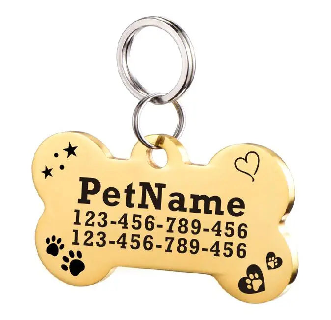 Customized Dog ID Tag Stainless Steel Pet - MyPetDollar.com