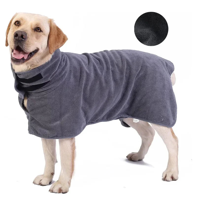 Fast Drying Dog Bathrobe, Microfiber - MyPetDollar.com