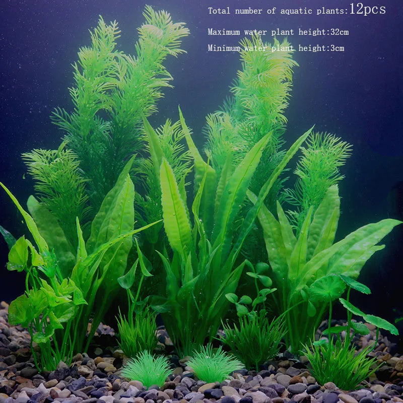 Artificial Aquarium Decor Plants Water Weeds Ornament – 71 Colors