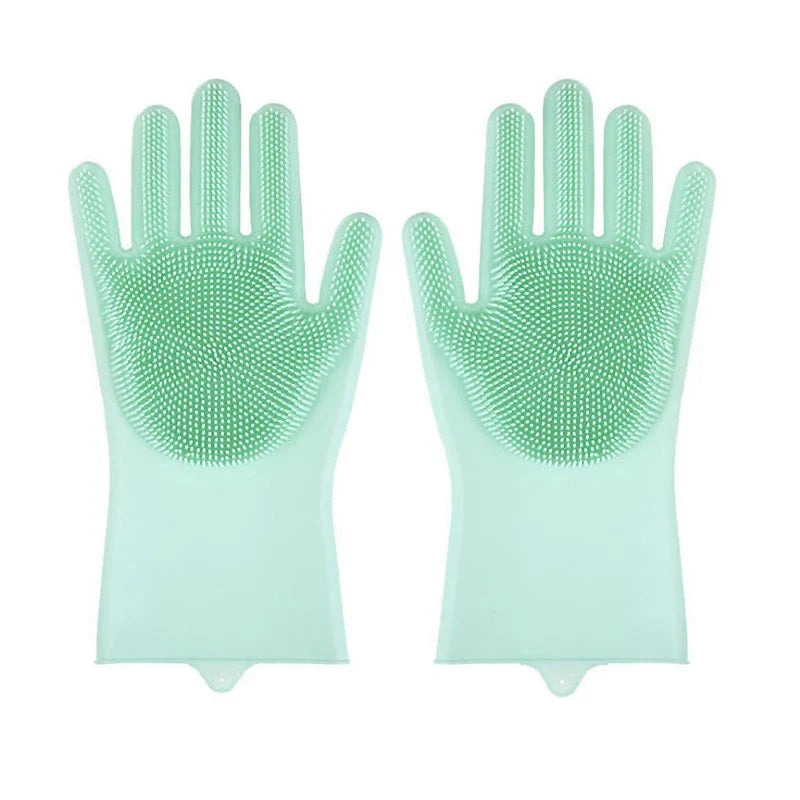 Silicone Pet Grooming Gloves Dog & Cat Bathing Cleaning