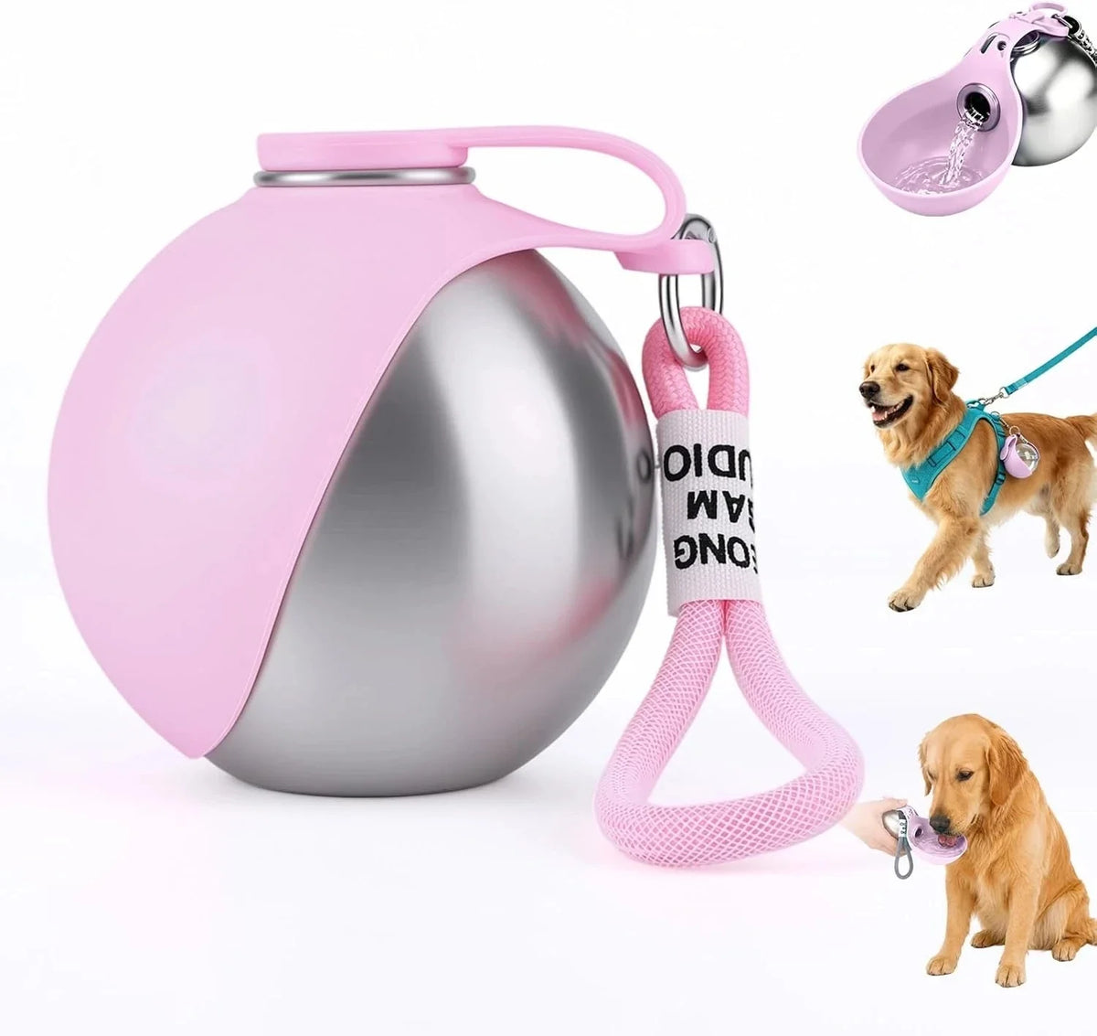 Pet Water Dispenser,dog Travel Cup,cat Bottle, Stainless Steel