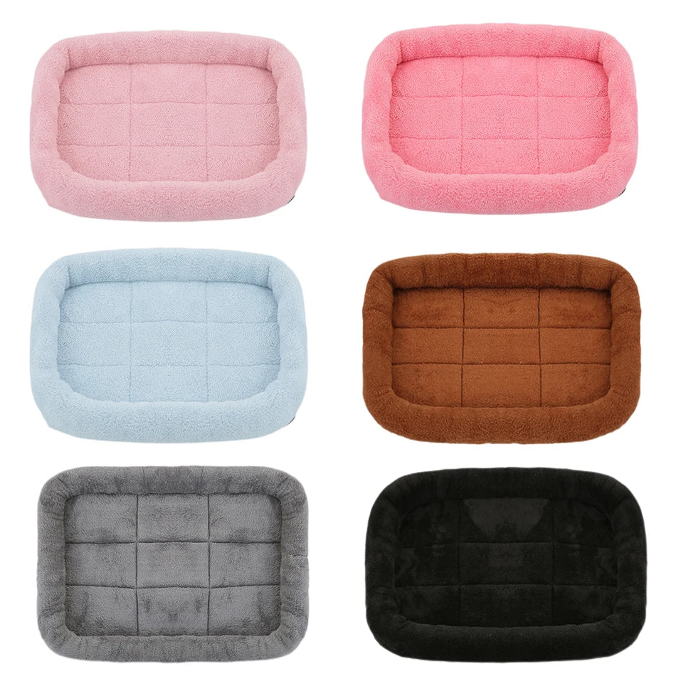Soft Plush Square Dog Bed Mat Beds for Dogs - MyPetDollar.com