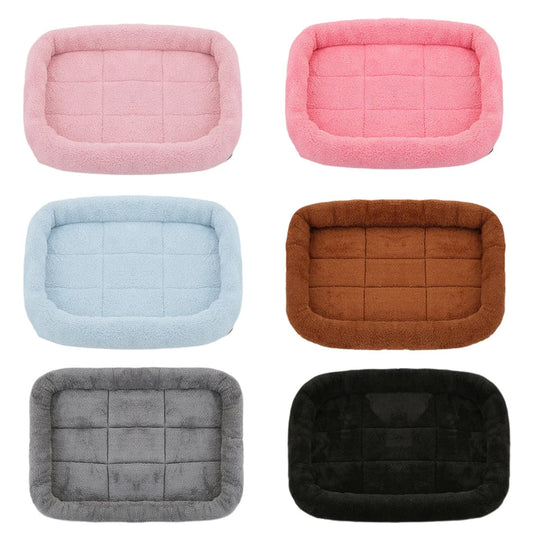 Soft Plush Square Dog Bed Mat Beds for Dogs - MyPetDollar.com