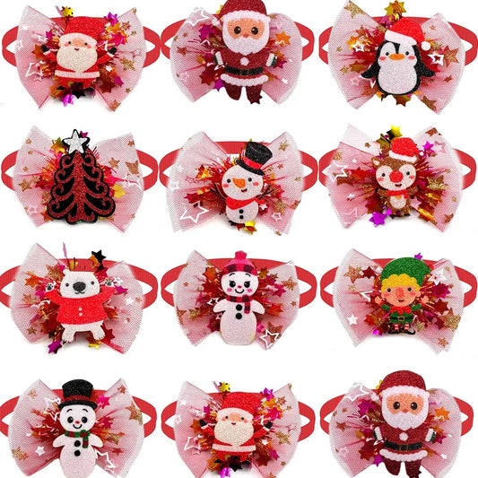 50/100pcs Christmas Pet Dog Bow Ties Dog - MyPetDollar.com