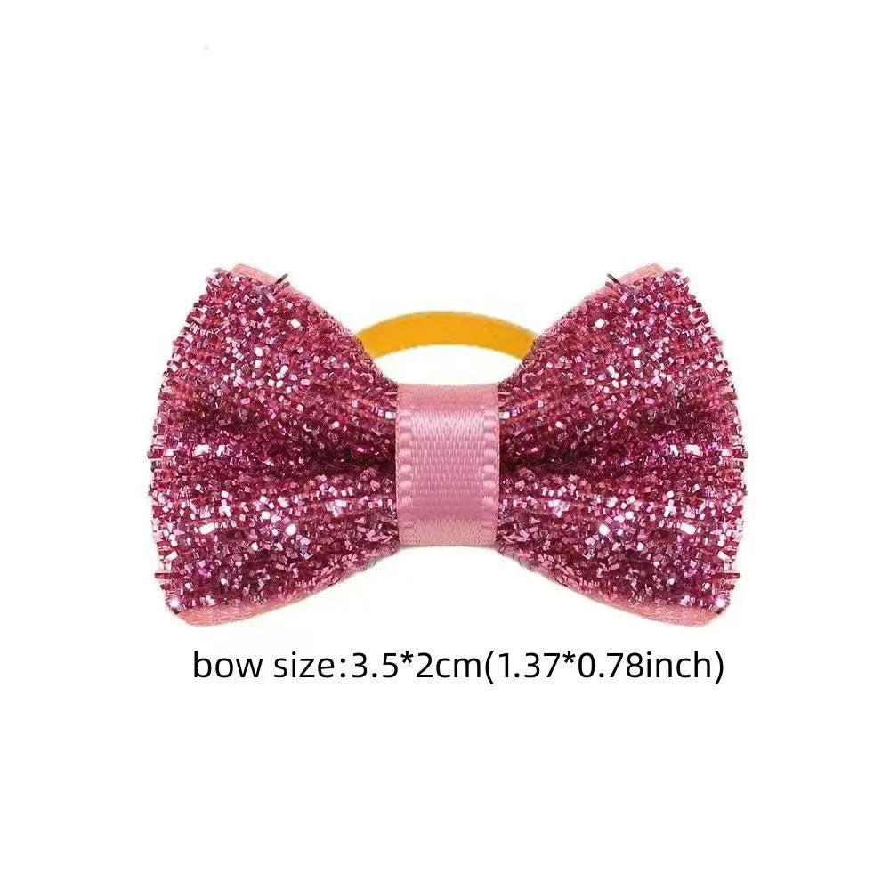 20/30/50Pcs Winter Xmas Puppy Bow Handmade - MyPetDollar.com