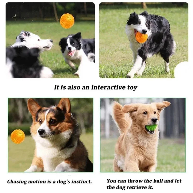 Durable TPR Chew Thorn Ball Polka Dot - MyPetDollar.com