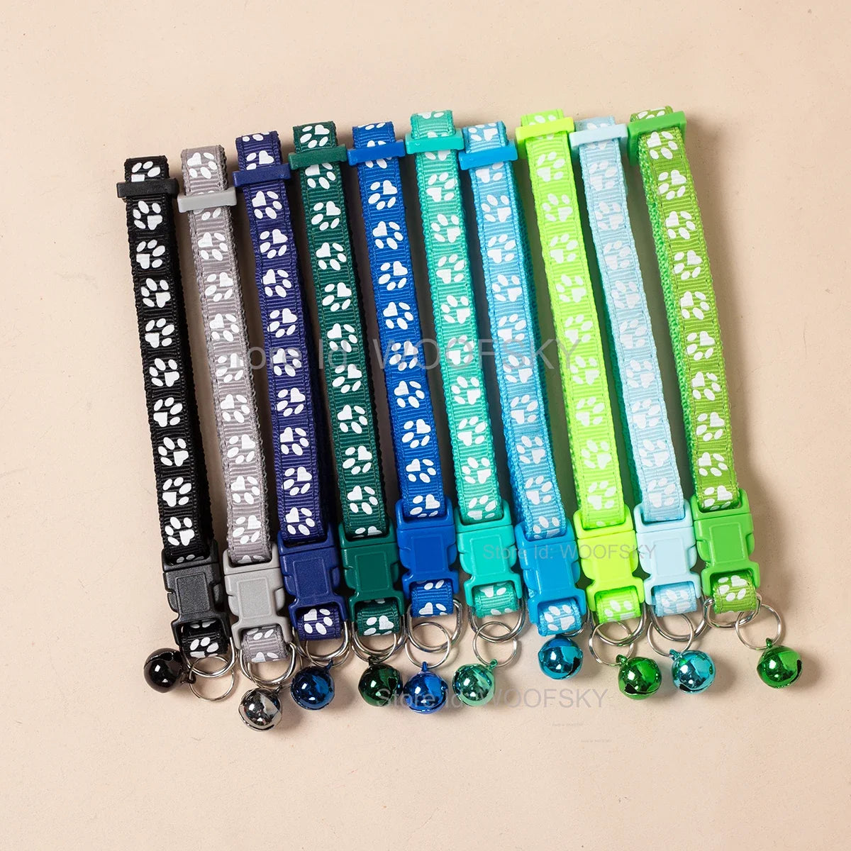 10pcs Colorful Pet Collars with Bell 23 - MyPetDollar.com