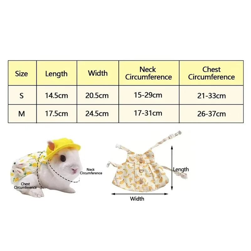 Cute Small Animals Harness Leash Set Print - MyPetDollar.com