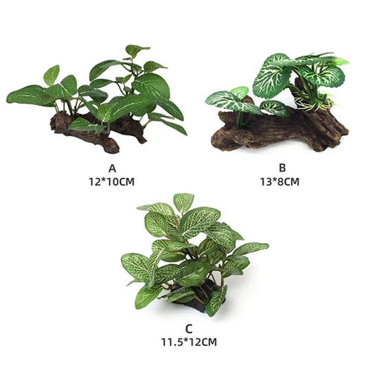Plastic Artificial Tree Trunk Driftwood Fish - MyPetDollar.com