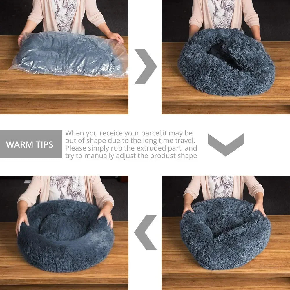 Round Pet Bed for Large Dog Bed Donut Long - MyPetDollar.com