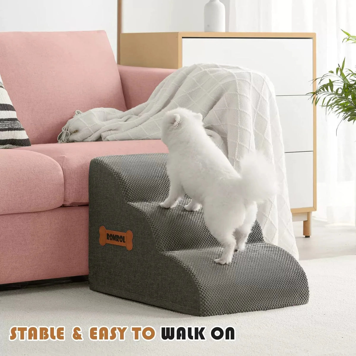 Ladder Dogs Pets Bone Handle Puppys Stairs - MyPetDollar.com