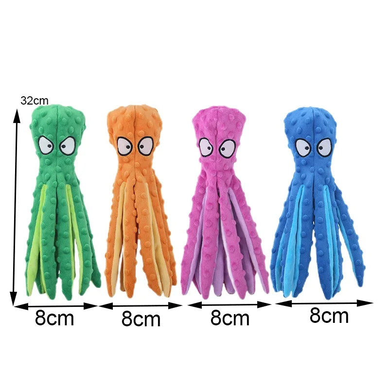 Pet Plush Toy Dog Sound Octopus Animal Shape - MyPetDollar.com