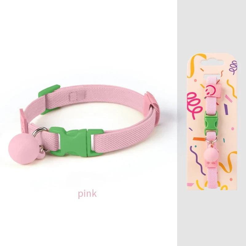 Adjustable 7 Colors High Elasticity Cats Bells Collars