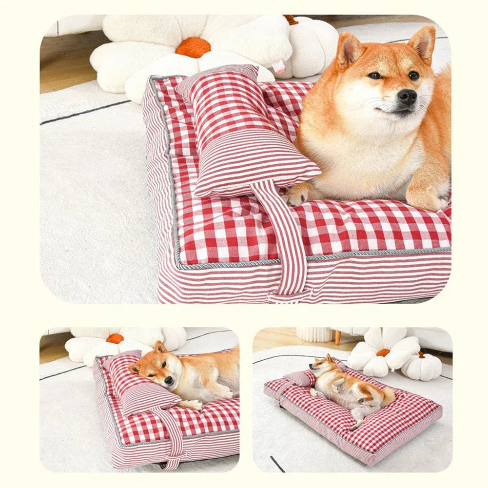 Large Dogs Dog Bed With Pillow Washable - MyPetDollar.com