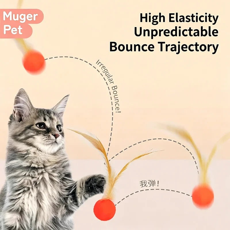 Soft Elastic Bouncy Cat Toy Luminous Glow - MyPetDollar.com