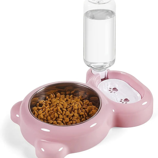 Double Bowl Set Cat Bowl , pet automatic - MyPetDollar.com