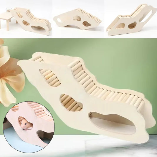 Wooden Tunnel for Hamsters Climbing Ladder - MyPetDollar.com