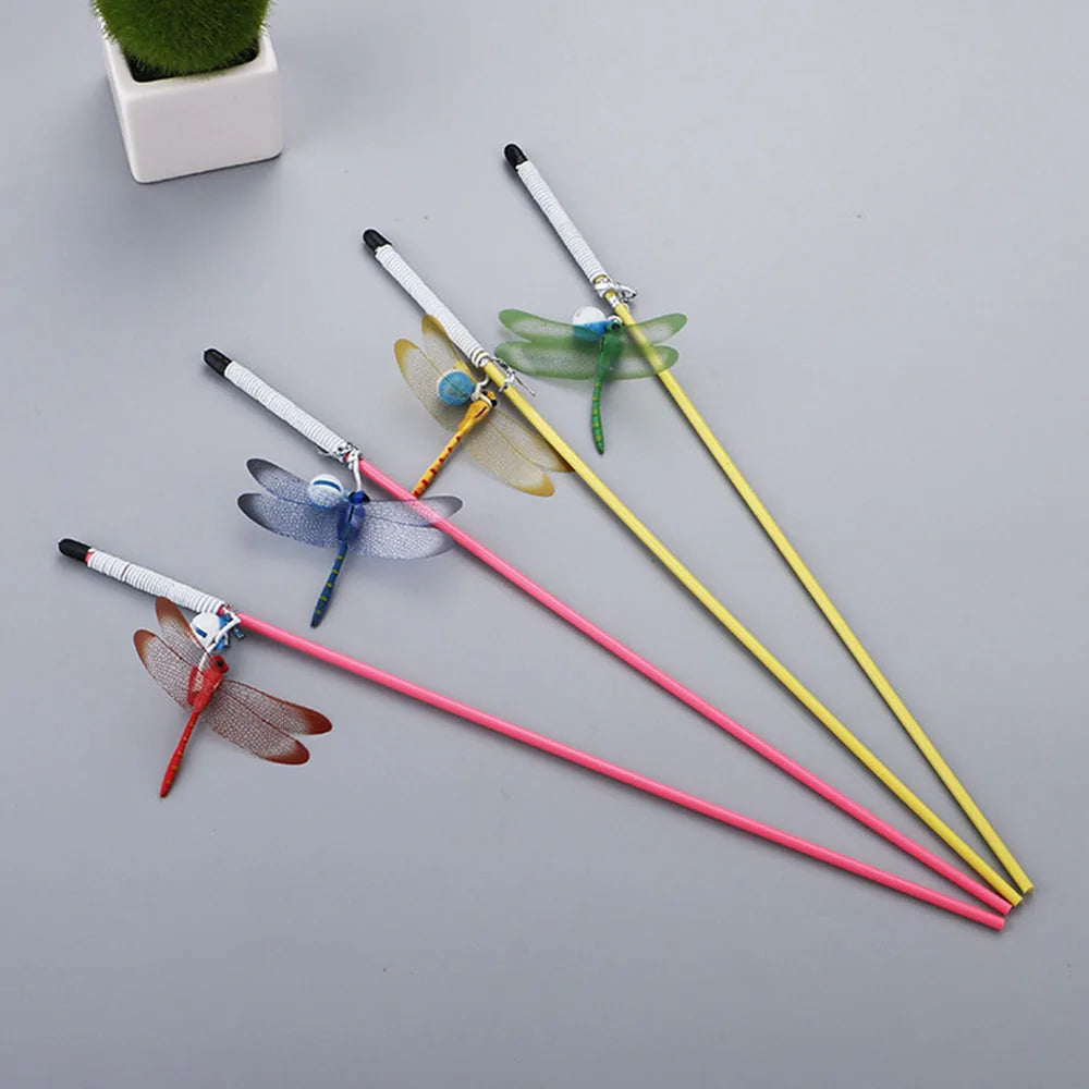 Cat Toy: Short Rod Dragonfly Teaser Wand - - MyPetDollar.com