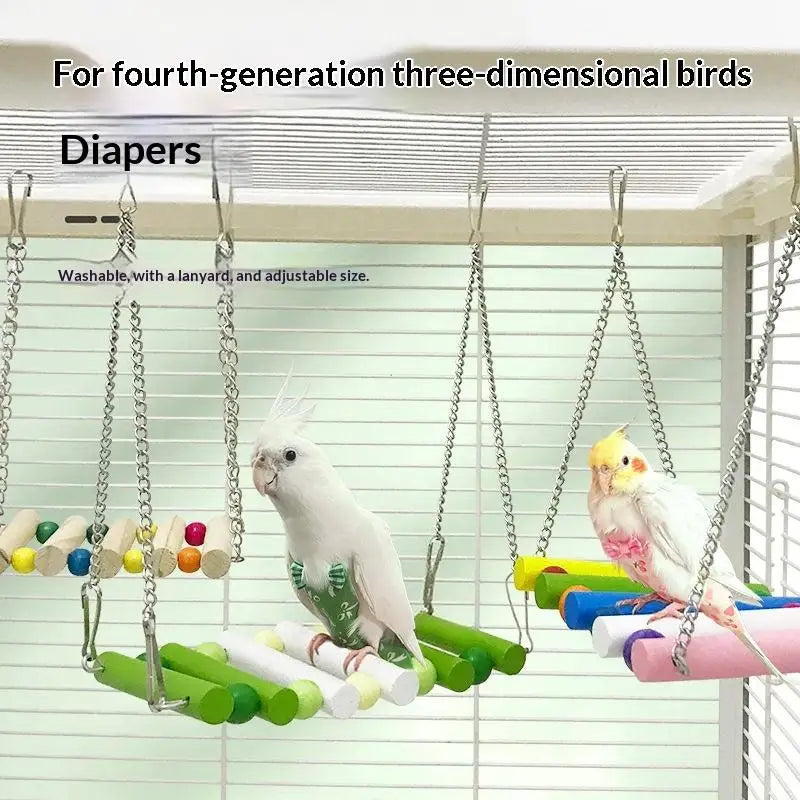 New Cute Colorful Parrot Diaper Bowtie - MyPetDollar.com