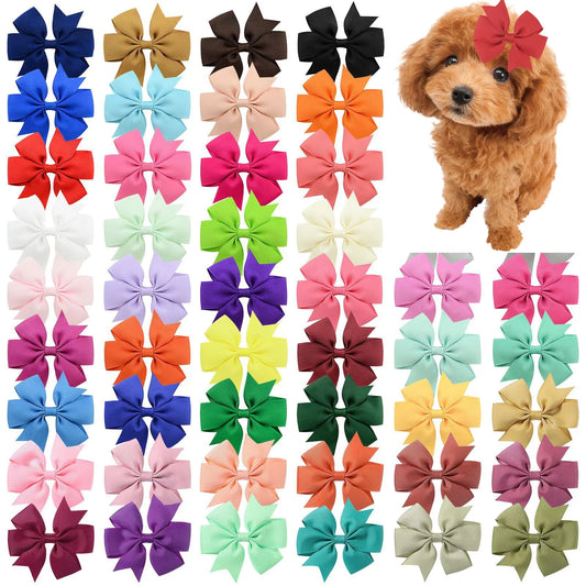50/100PCS Large Dog Hair Clips Bows Pet Dog - MyPetDollar.com