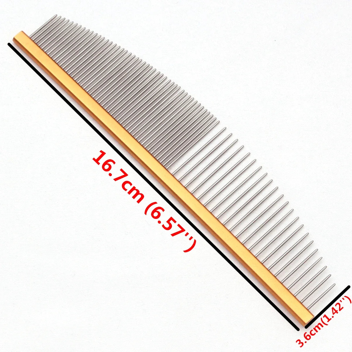 Pet Comb Aluminium Handle Dog Grooming – 15 Colors