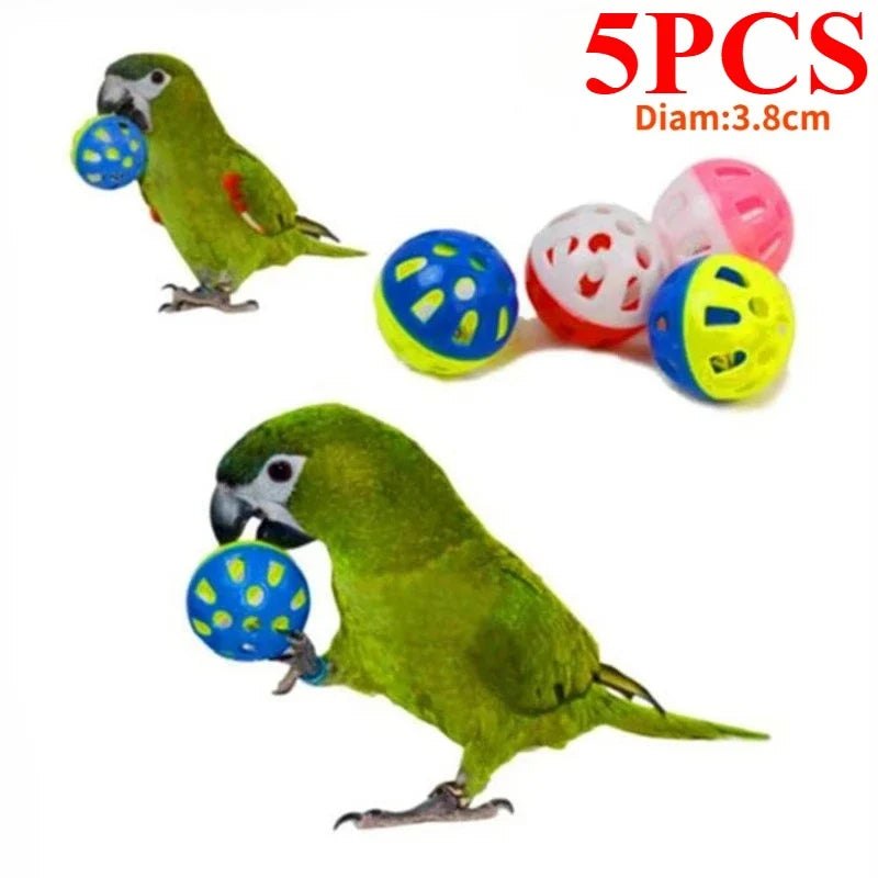 5pcs Pet Cat Kitten Play Balls with Jingle - MyPetDollar.com