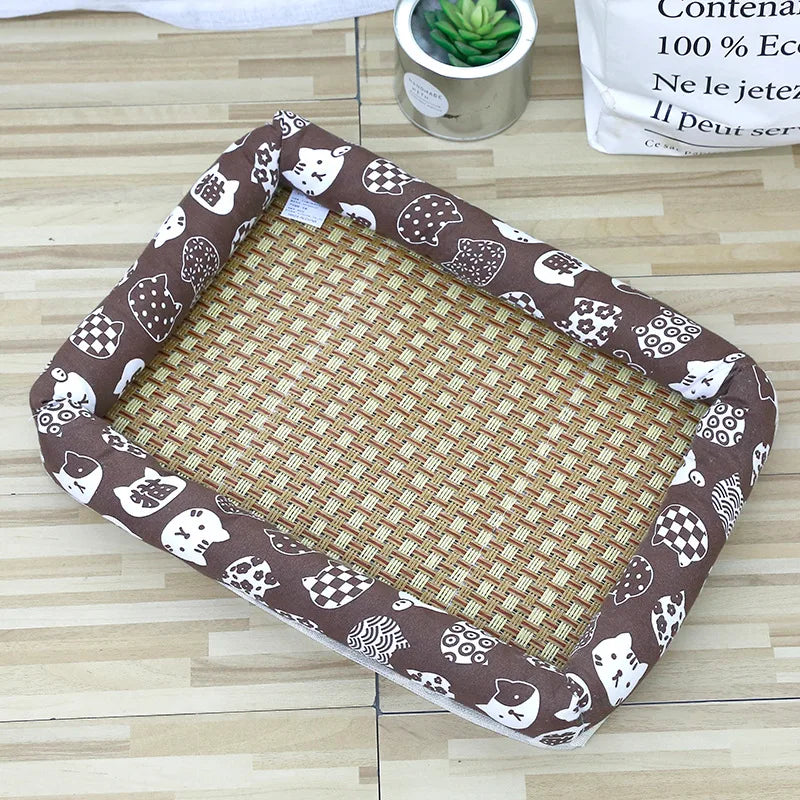 Summer Cooling Ice Nest Rattan Pet Bed Dog - MyPetDollar.com