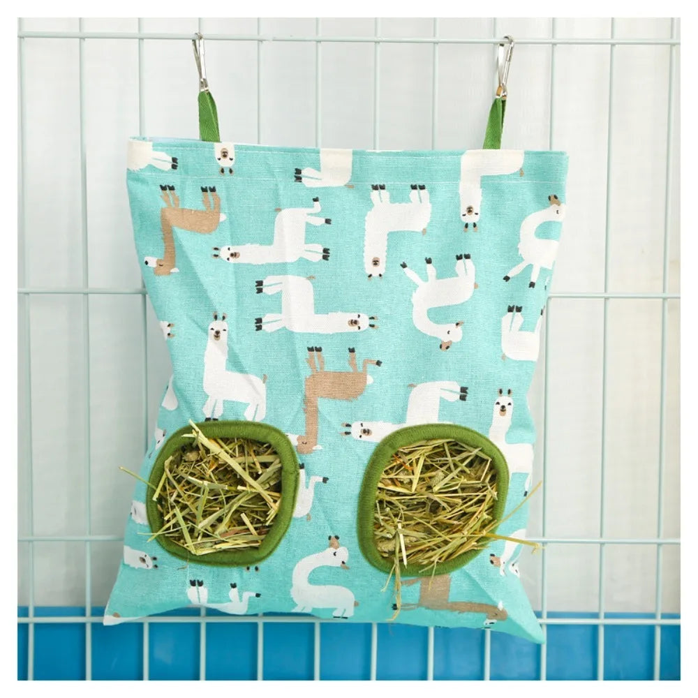 New 2/3 Holes Hanging Hay Bag Rabbit Ears - MyPetDollar.com
