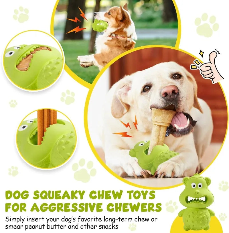 Dog Toys Tyre Natural Rubber Squeaks Strong - MyPetDollar.com