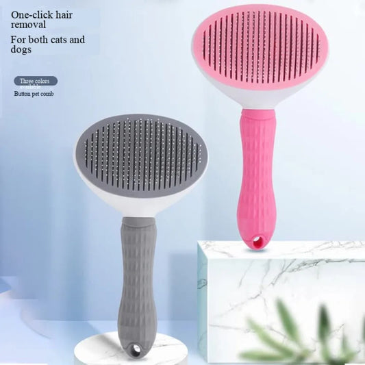 Self Cleaning Slicker Brush for Cats Dogs, - MyPetDollar.com
