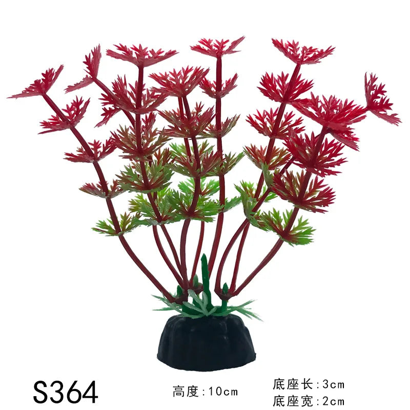 Mini Aquarium Decorative Simulation Artificial Leaves Plant – 30 Colors