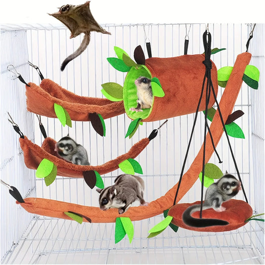 5pcs/set Plush Cotton Hamster Hammock Round - MyPetDollar.com