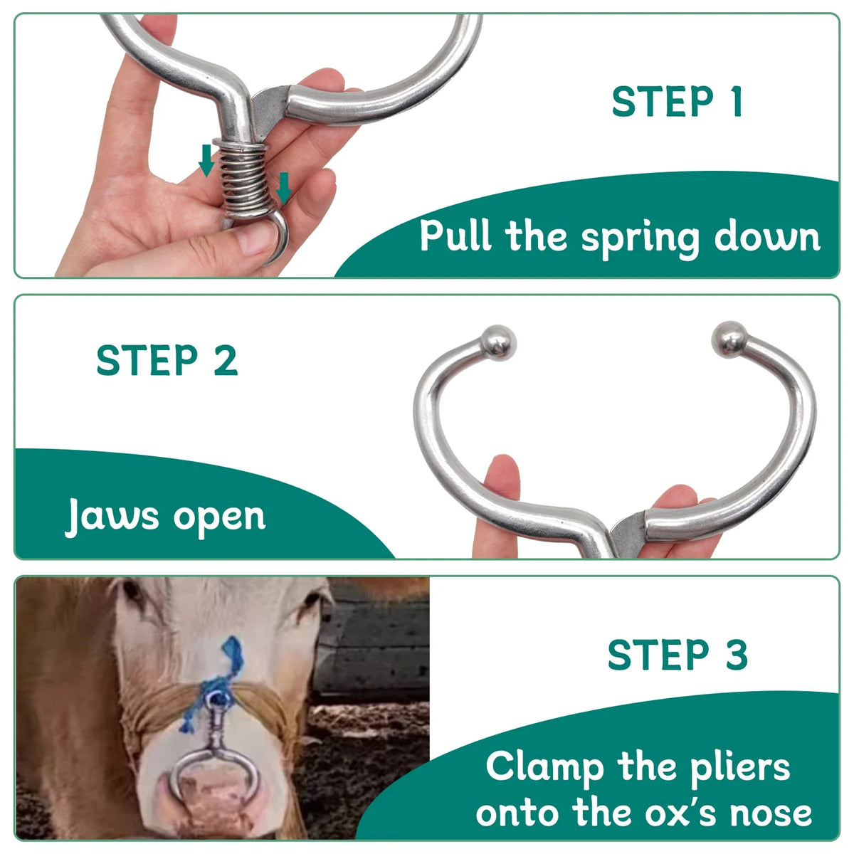 1PC Cattle Nose Ring Stainless Steel Cattle - MyPetDollar.com
