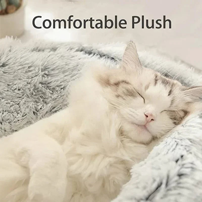 Winter Plush Pet Cat Bed Round Cat Cushion - MyPetDollar.com