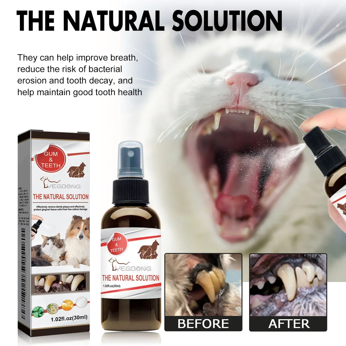 Pet Dental Spray for Dogs Cats Tartar Plaque - MyPetDollar.com