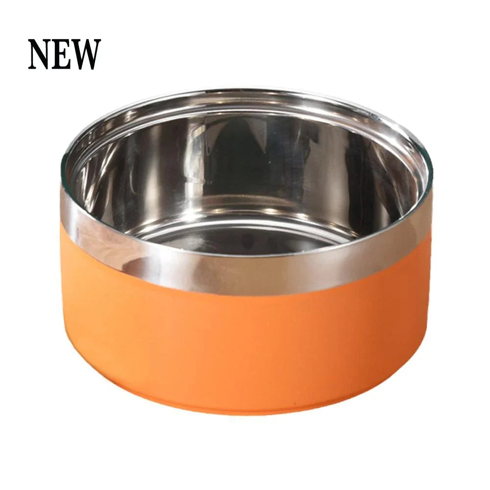 Custom Stainless Steel Dog Cat Bowl Double - MyPetDollar.com