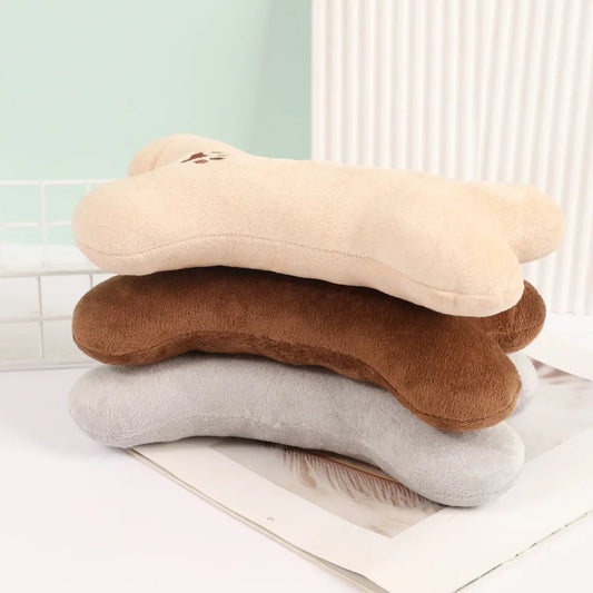 Pet Pillow Chew Toy - Bone Shape Plush Dog - MyPetDollar.com
