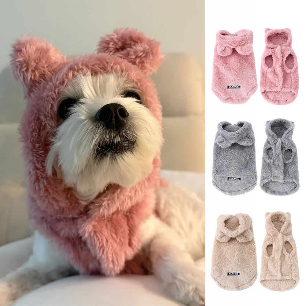 Cute Hooded Dog Cat Clothes Autumn Winter - MyPetDollar.com