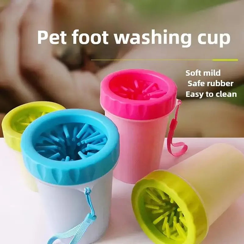 Soft Silicone Dog Paw Washer Cup Portable - MyPetDollar.com