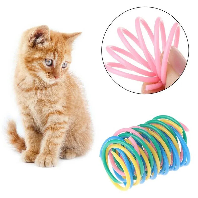 Funny Spring Cat Toy Colorful Coil Spiral - MyPetDollar.com