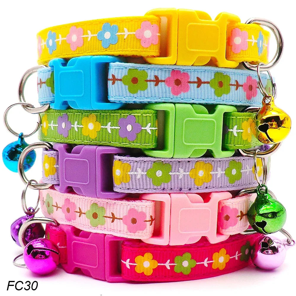 100Pcs Dog Collar With Bells Adjustable - MyPetDollar.com
